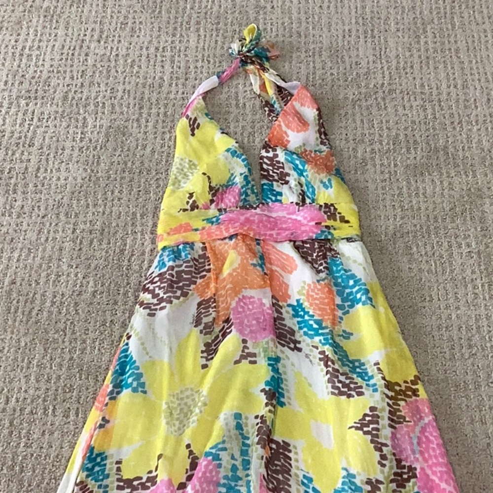 Milly Pink, Blue, Orange,Brown, White, and Yellow Halter Sundress - NEW